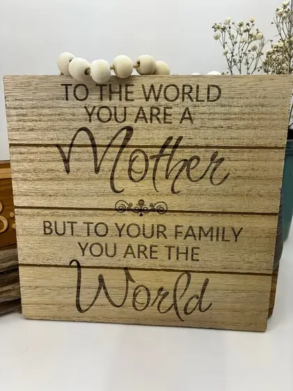 Custom engraved wood and home gift example