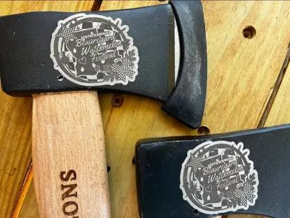 Custom engraved knife or tool example