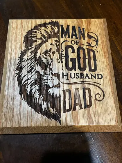 Custom engraved wood and home gift example