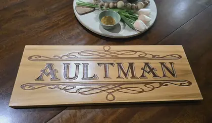 Custom engraved wood and home gift example