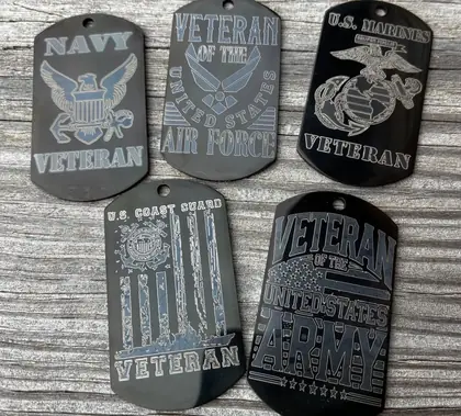 Custom military or keepsake engraving example