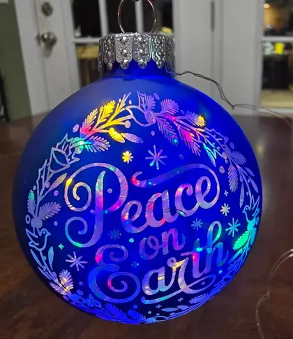 Custom holiday and seasonal engraving example