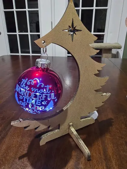 Custom holiday and seasonal engraving example