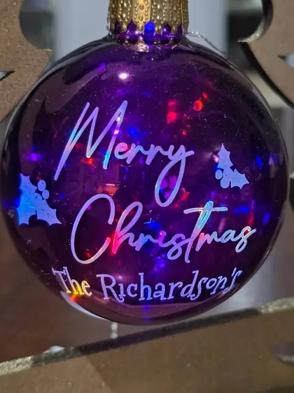 Custom holiday and seasonal engraving example