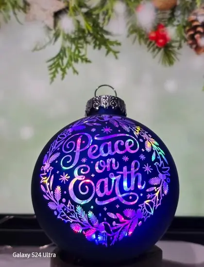 Custom holiday and seasonal engraving example