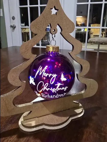 Custom holiday and seasonal engraving example