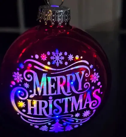 Custom holiday and seasonal engraving example