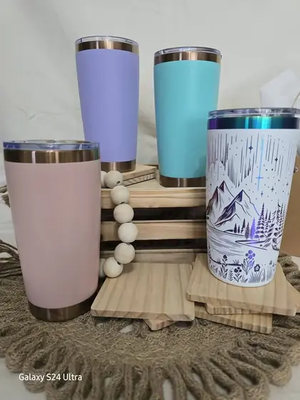 Custom engraved drinkware example