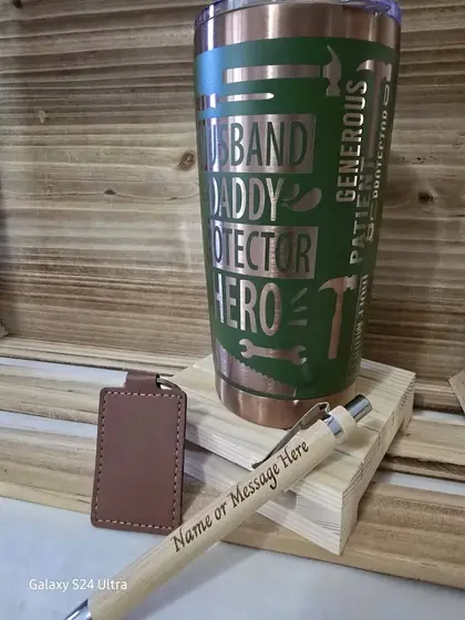 Custom engraved drinkware example
