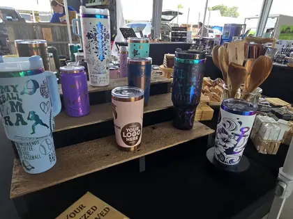 Custom engraved drinkware example