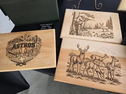 Custom engraved wood and home gift example