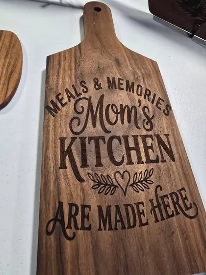 Custom engraved wood and home gift example