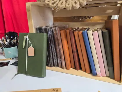 Custom engraved leather item example