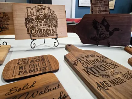 Custom engraved wood and home gift example