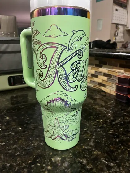 Custom engraved drinkware example