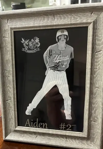 Custom sports and team engraving example