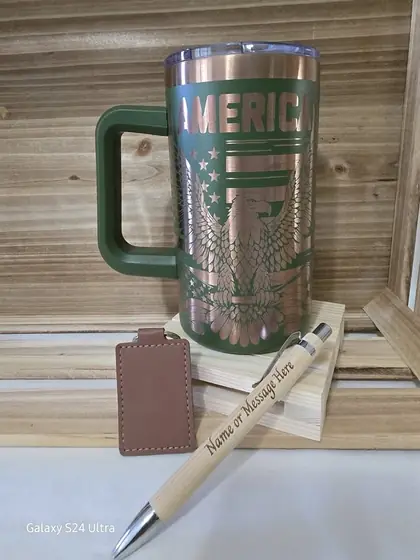 Custom engraved drinkware example