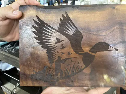 Custom engraved wood and home gift example