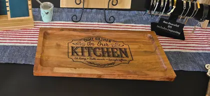 Custom engraved wood and home gift example