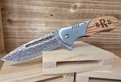Custom engraved knife or tool example