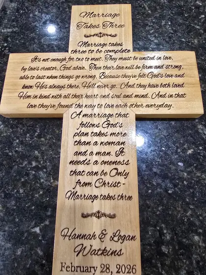 Custom engraved wood and home gift example