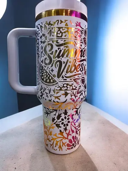Custom engraved drinkware example